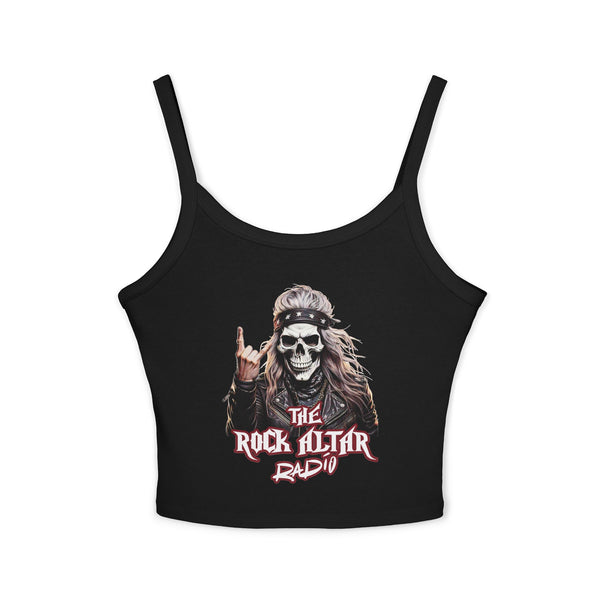 Rock Altar Radio Women's Spaghetti Strap Tank Top - Edgy Music Vibe for Concerts and Parties