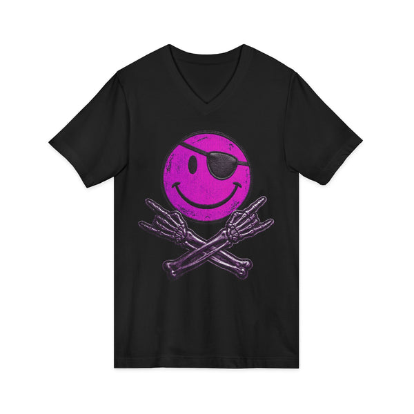 Smile V-Neck Tee Pink