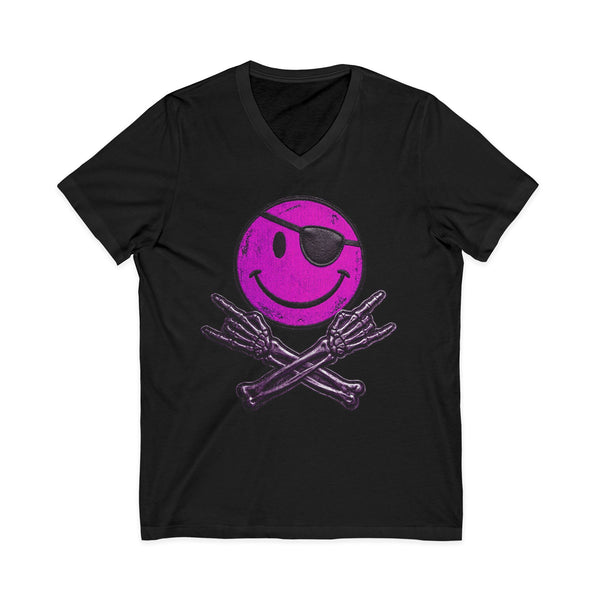 Smile V-Neck Tee Pink