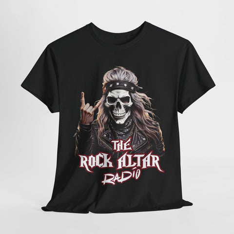 RockAltarRadio_Skull Tee - Unisex Heavy Cotton T-Shirt